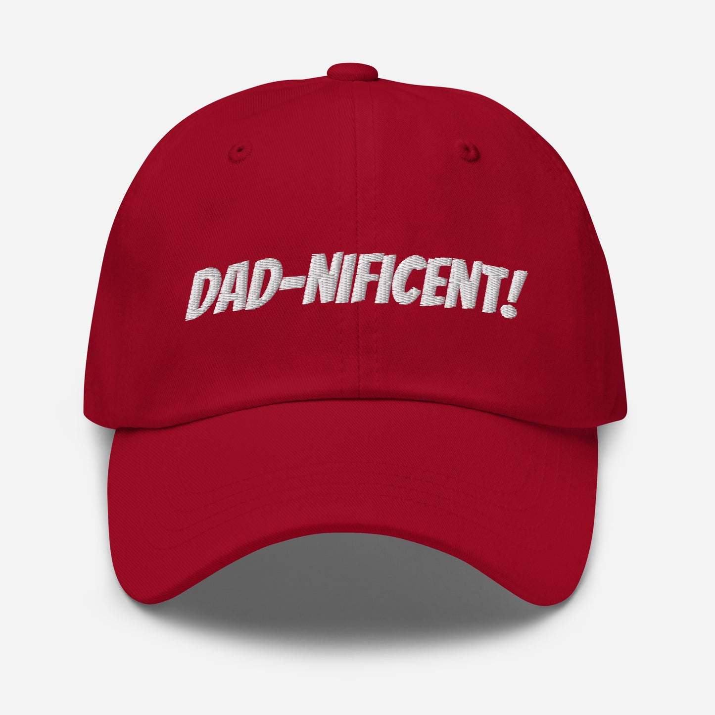 DAD-NIFICENT Navy Blue|Cranberry Red/White Hat