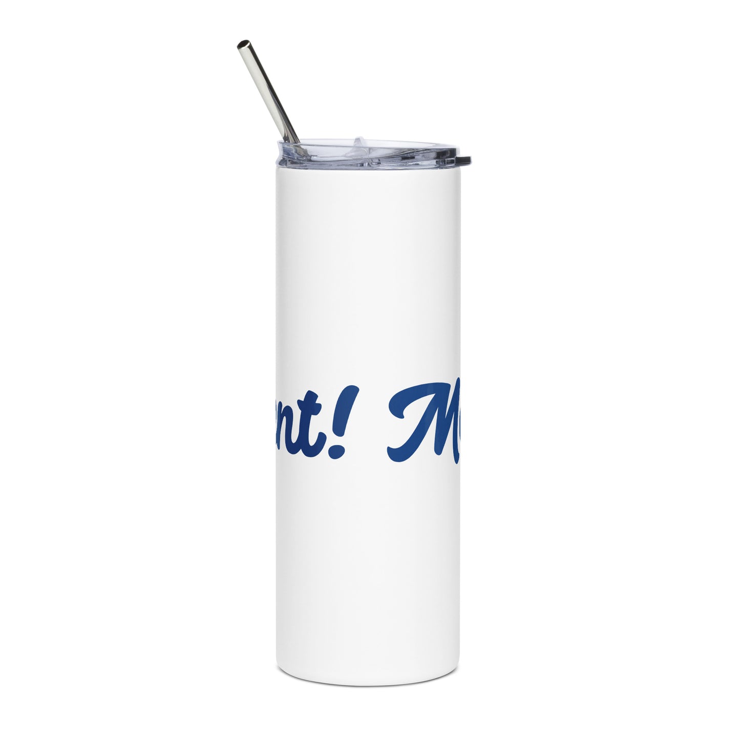 Mom-nificent White/Blue Stainless Steel Tumbler
