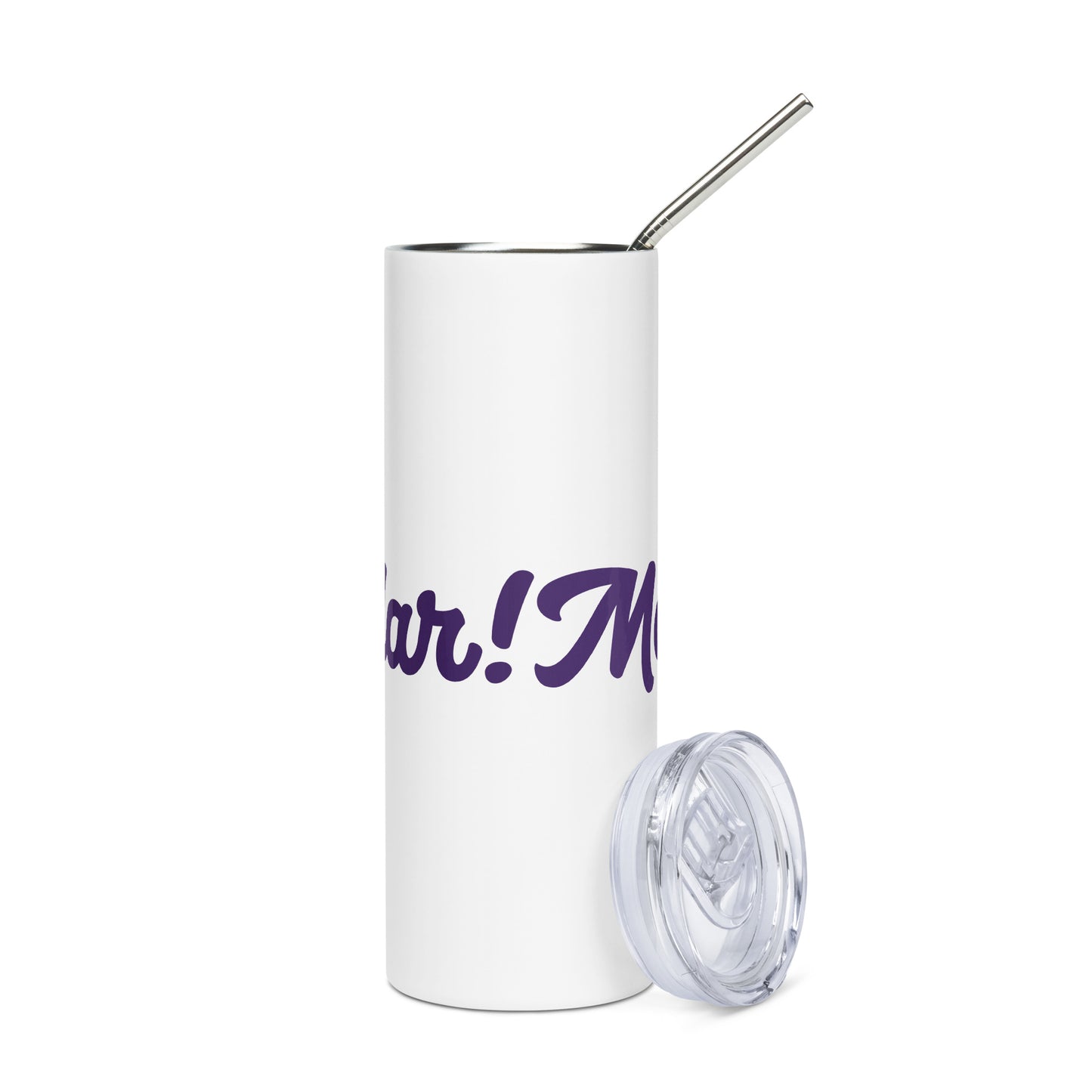 Mom-tacular White/Purple Stainless Steel Tumbler