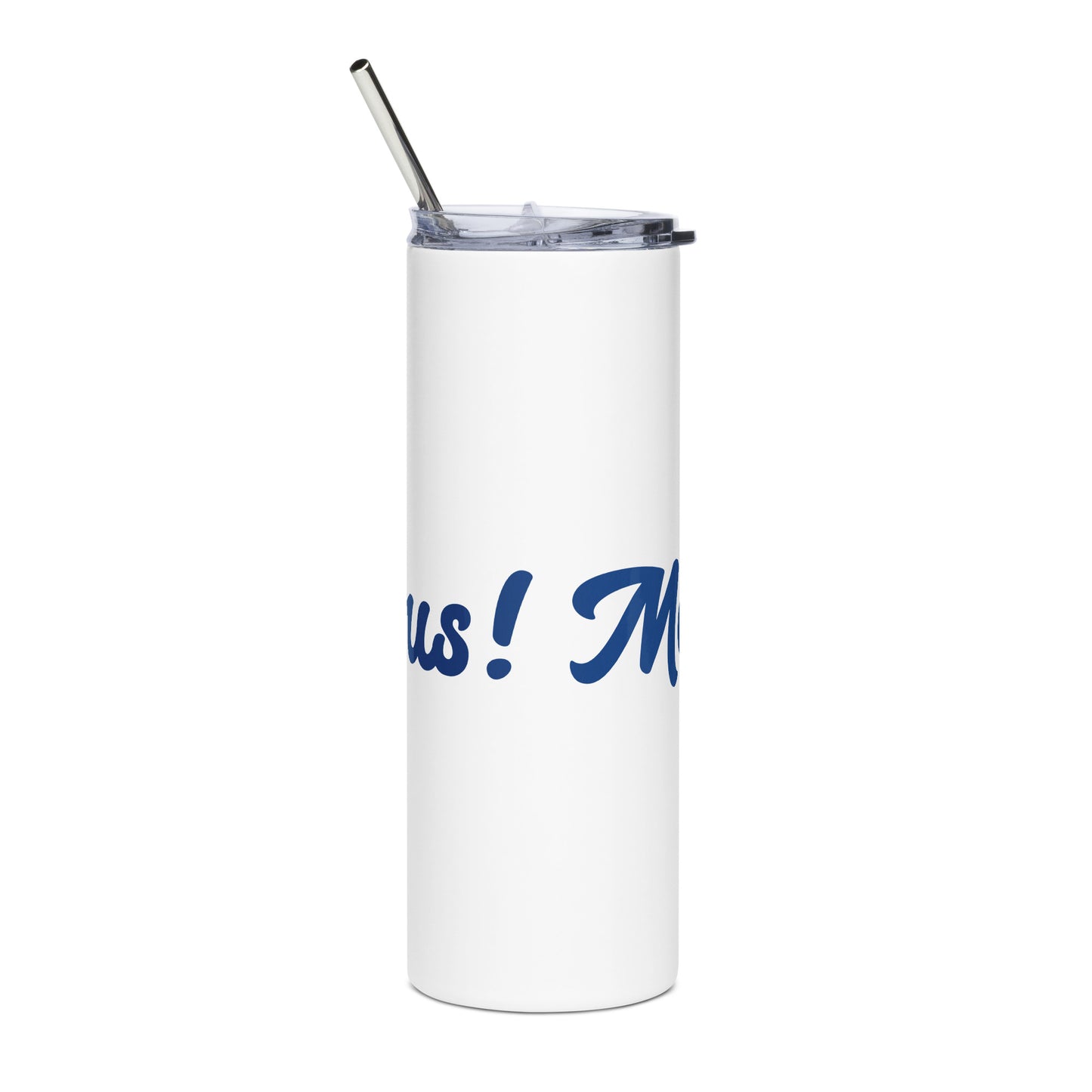 Mom-Bulous White/Blue Stainless Steel Tumbler