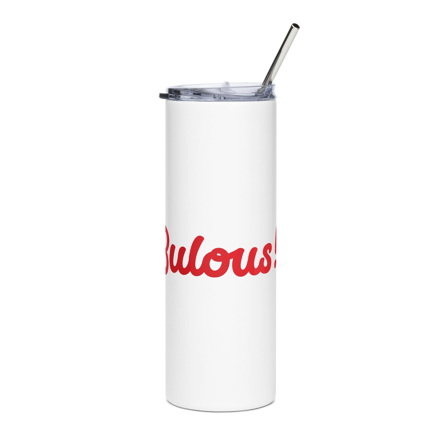 Mom-Bulous White/Red Stainless Steel Tumbler