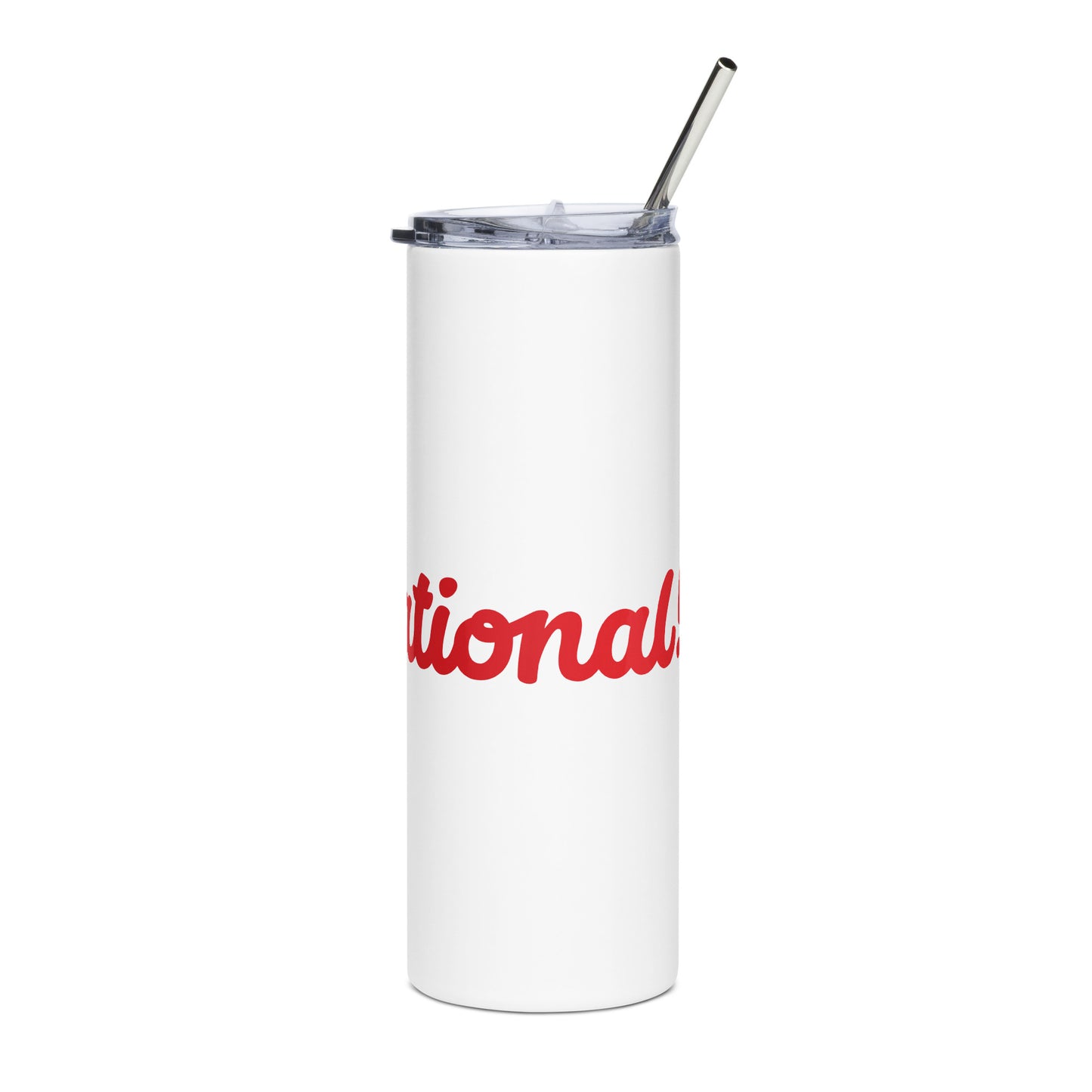 Mom-sational White/Red Stainless Steel Tumbler