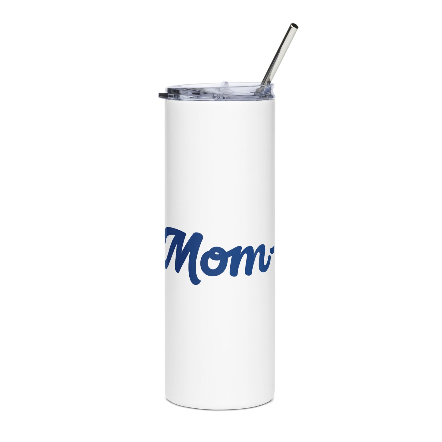 Mom-Bulous White/Blue Stainless Steel Tumbler