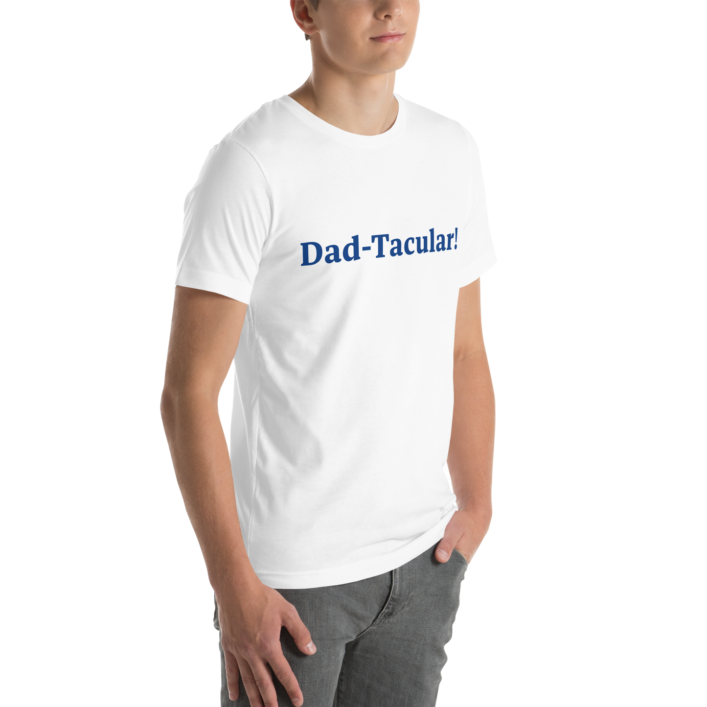 Dad-Tacular White/Blue Thin Over-Shirt T-Shirt