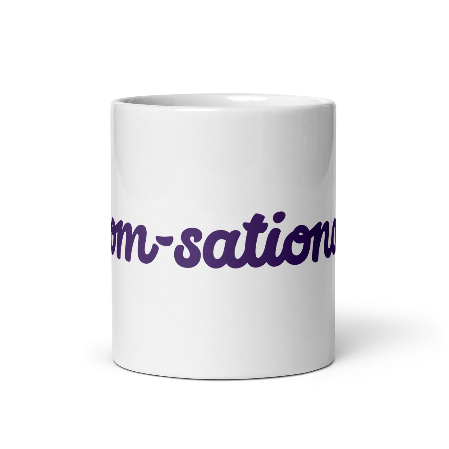 Mom-sational White/Purple Glossy Mug