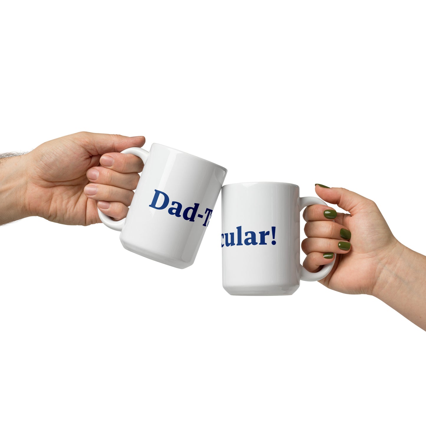Dad-Tacular White/Blue Glossy Mug