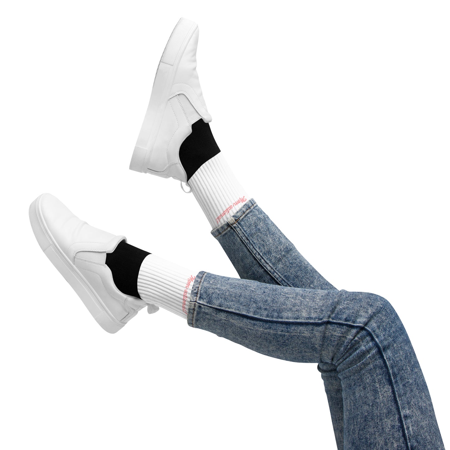 Mom-sational Black & White/Pink Socks