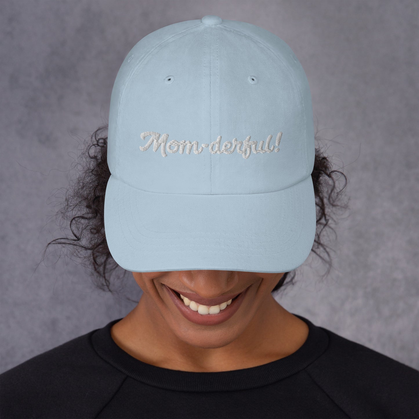 Mom-derful Pink|Light Blue/White Hat