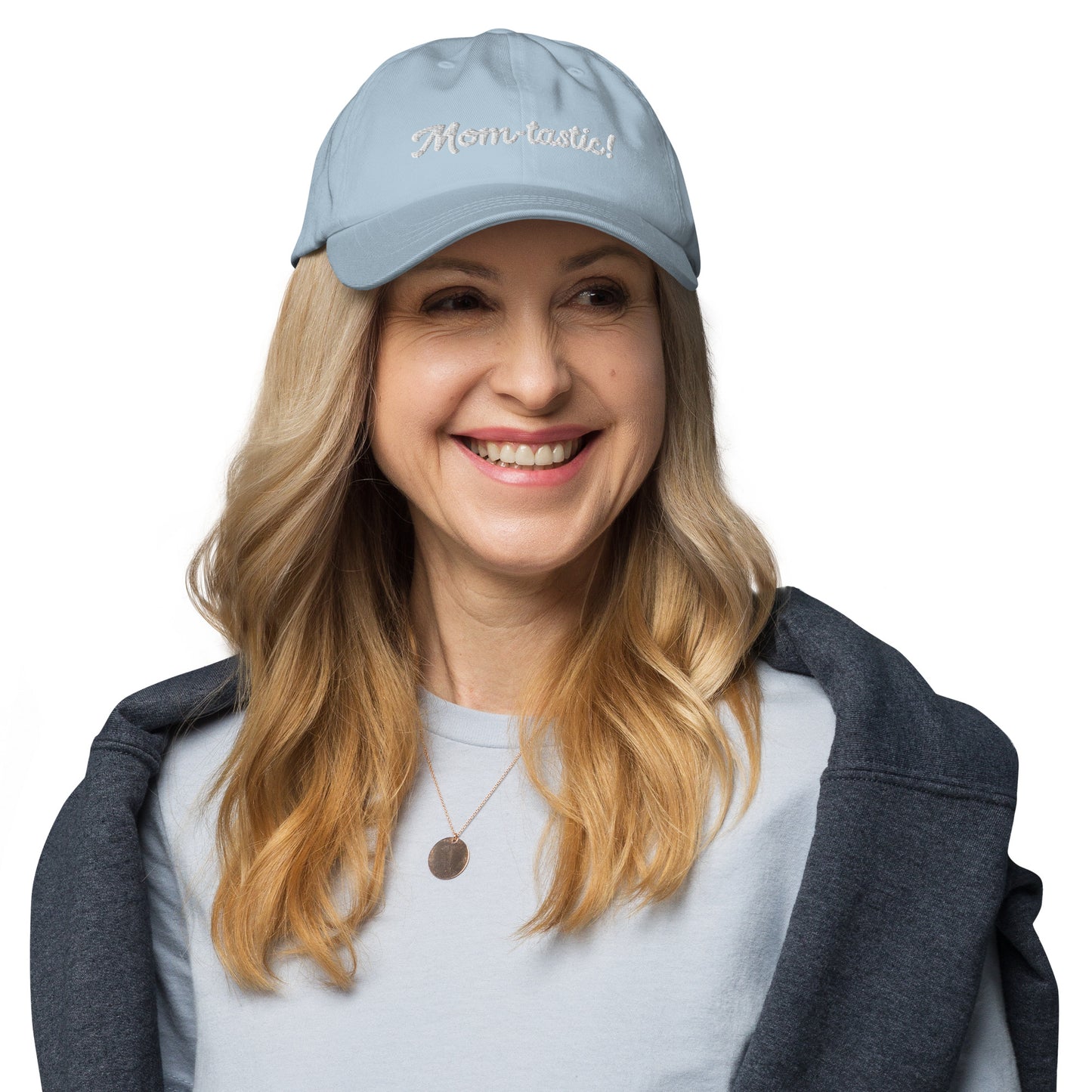 Mom-tastic Pink|Light Blue/White Hat