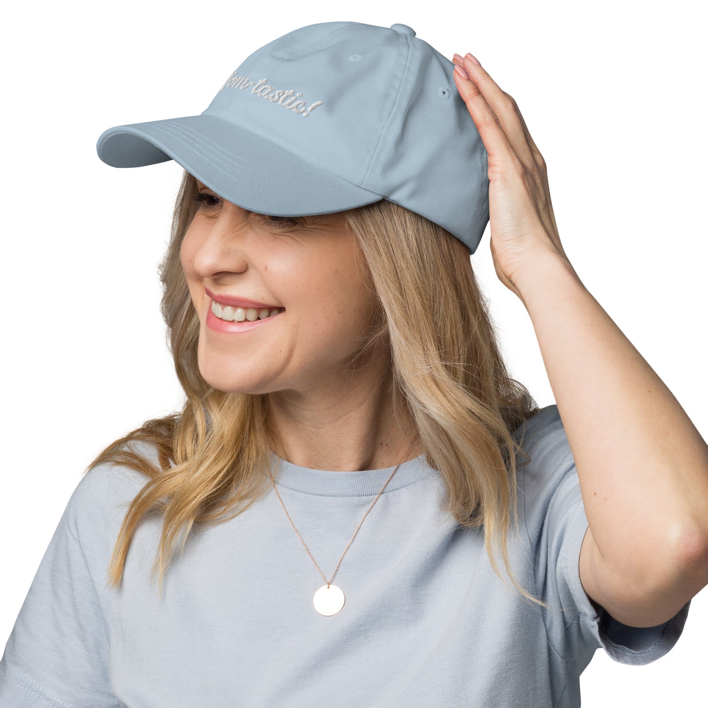 Mom-tastic Pink|Light Blue/White Hat
