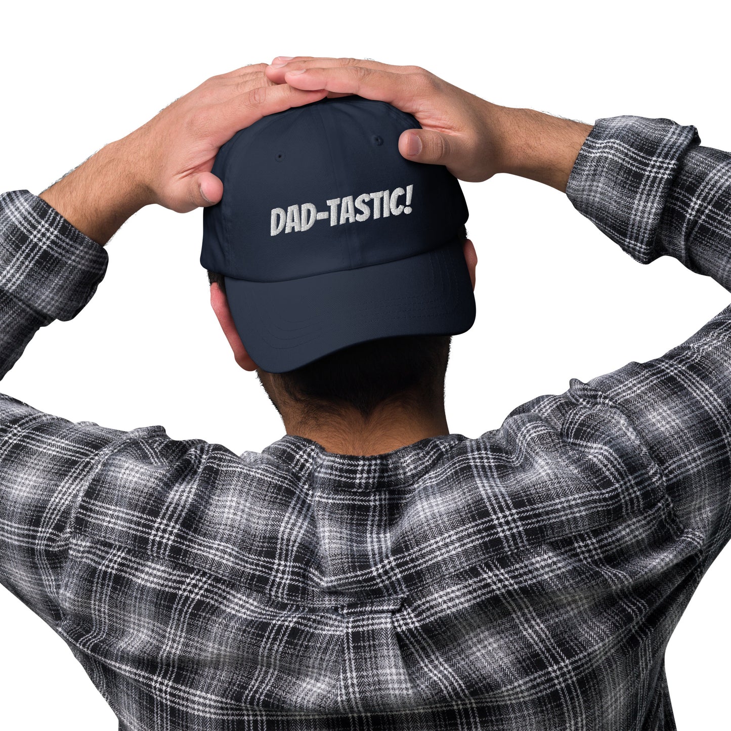 DAD-TASTIC Navy Blue|Cranberry Red/White Hat