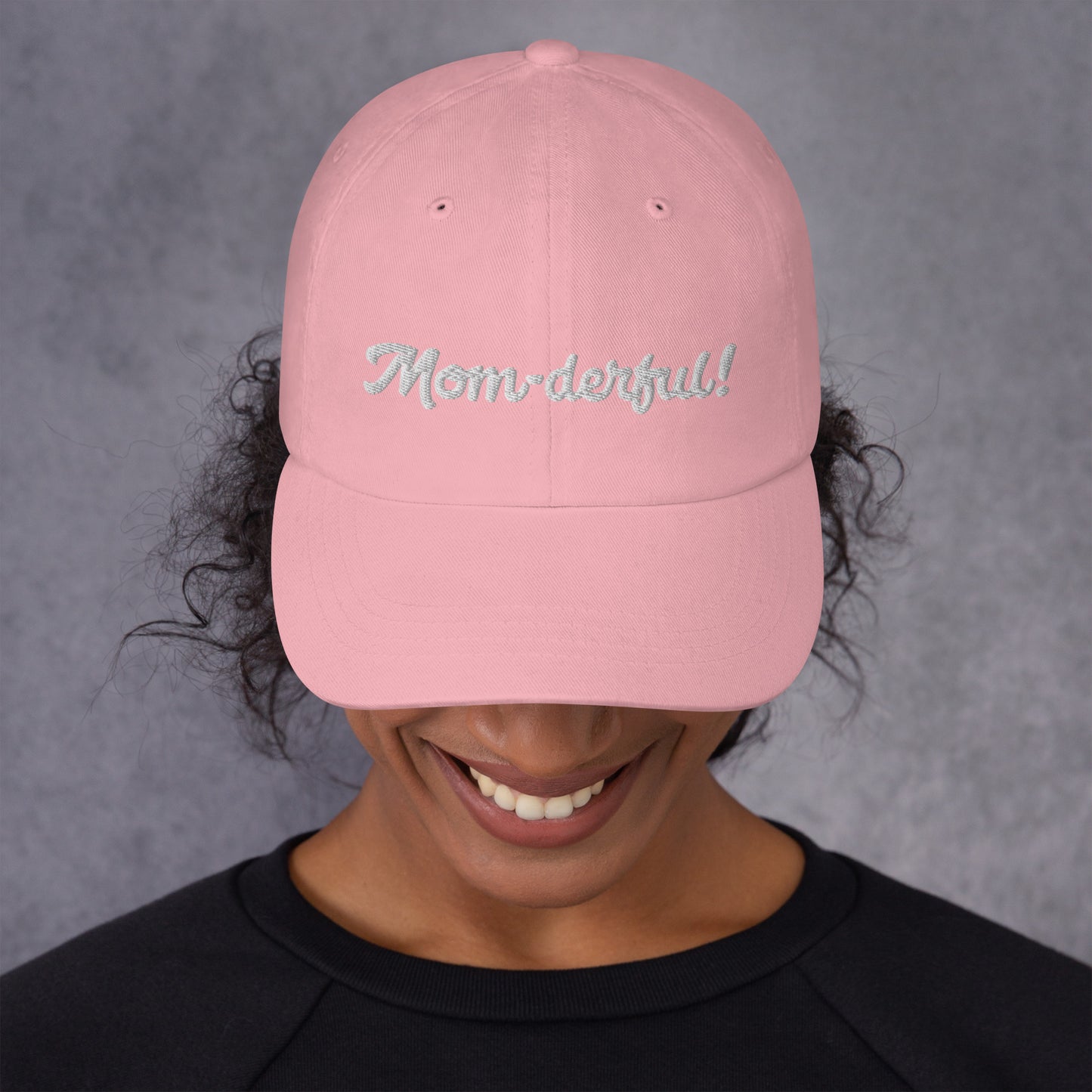 Mom-derful Pink|Light Blue/White Hat