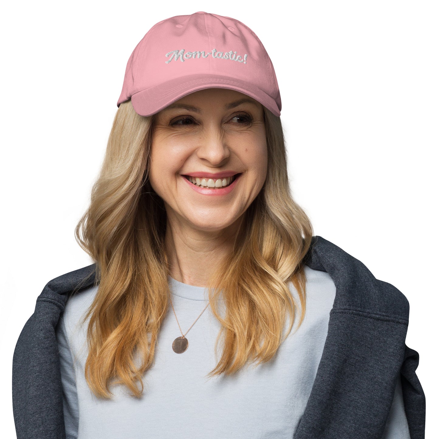 Mom-tastic Pink|Light Blue/White Hat