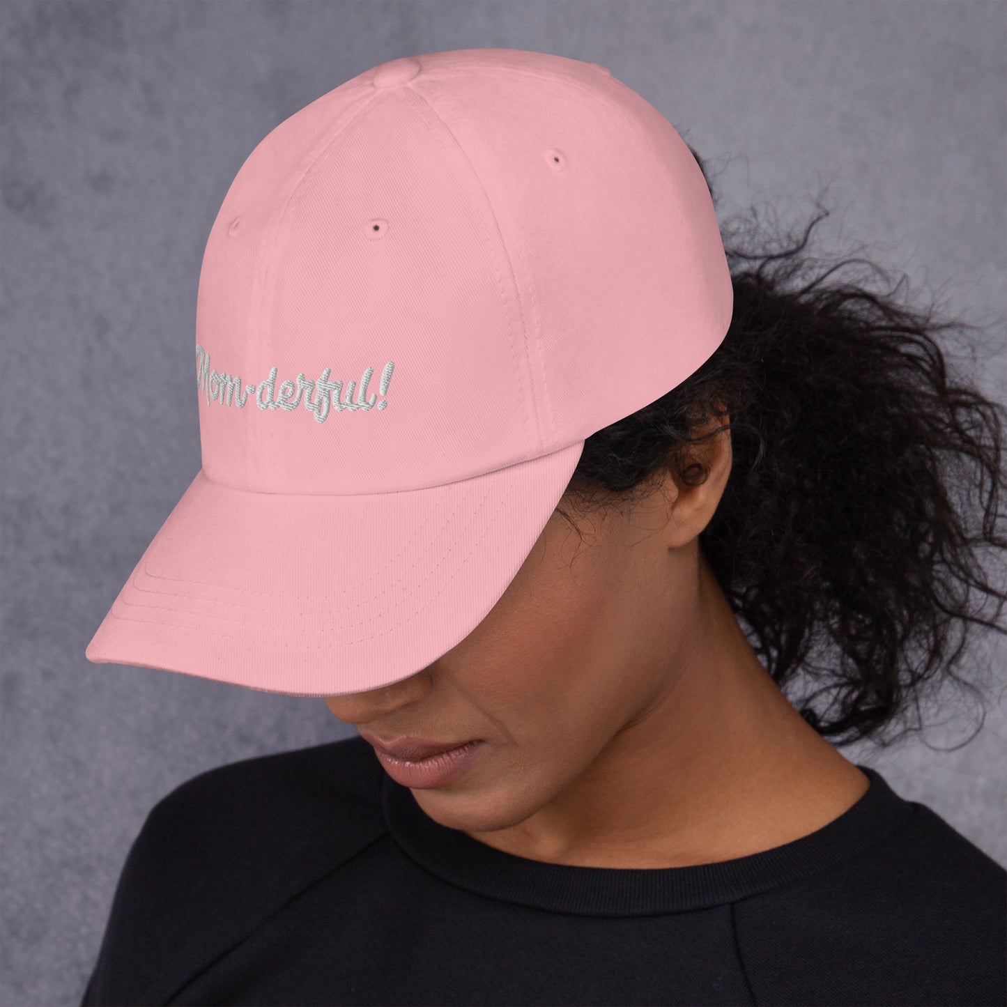Mom-derful Pink|Light Blue/White Hat