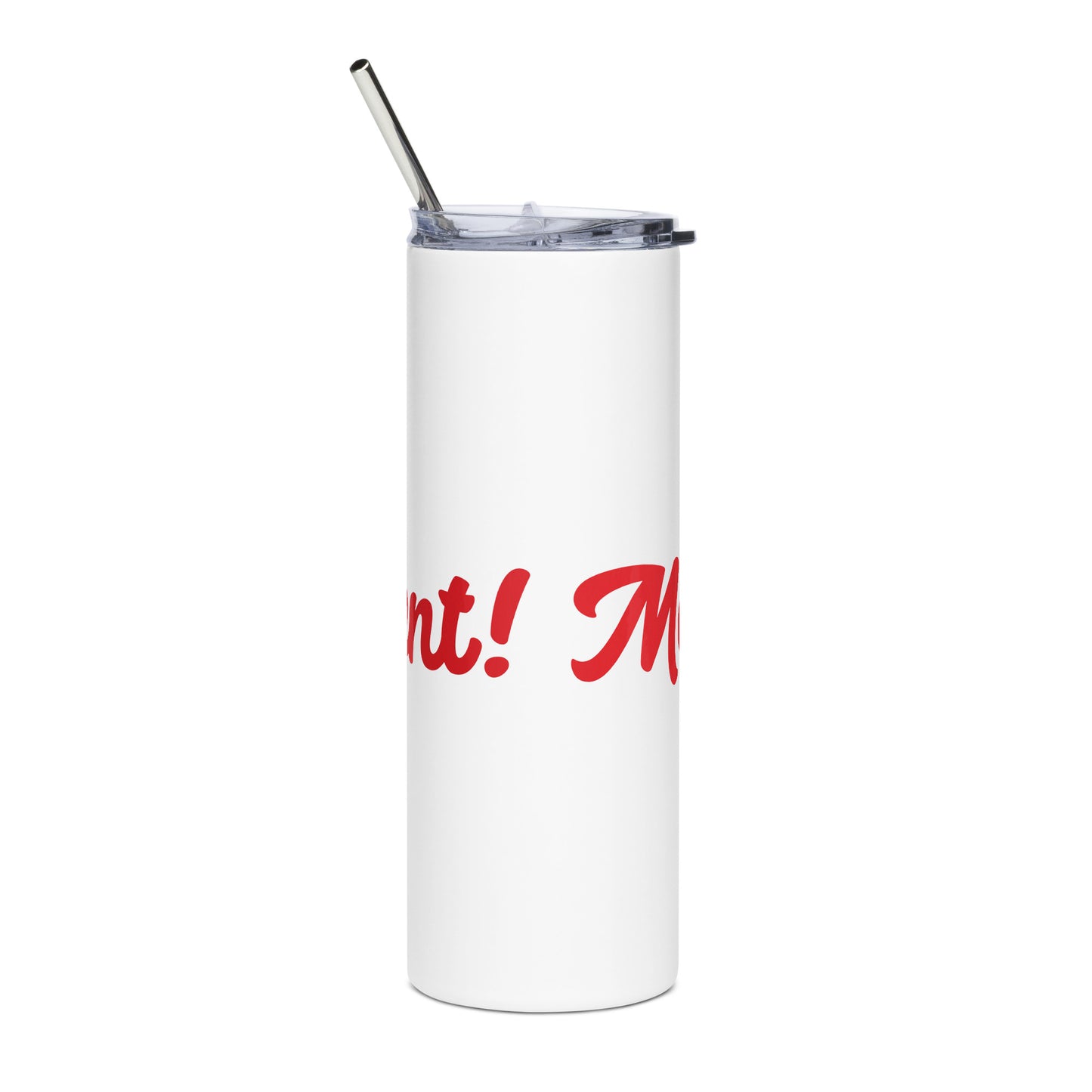 Mom-nificent White/Red Stainless Steel Tumbler