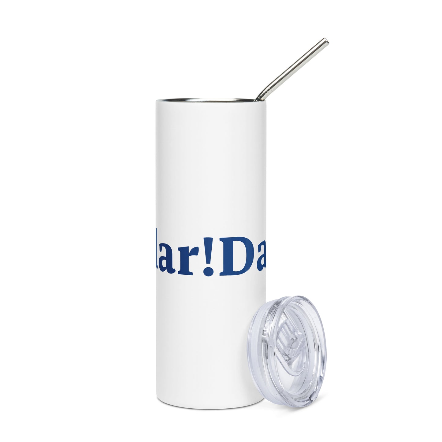 Dad-Tacular White/Blue Stainless Steel Tumbler