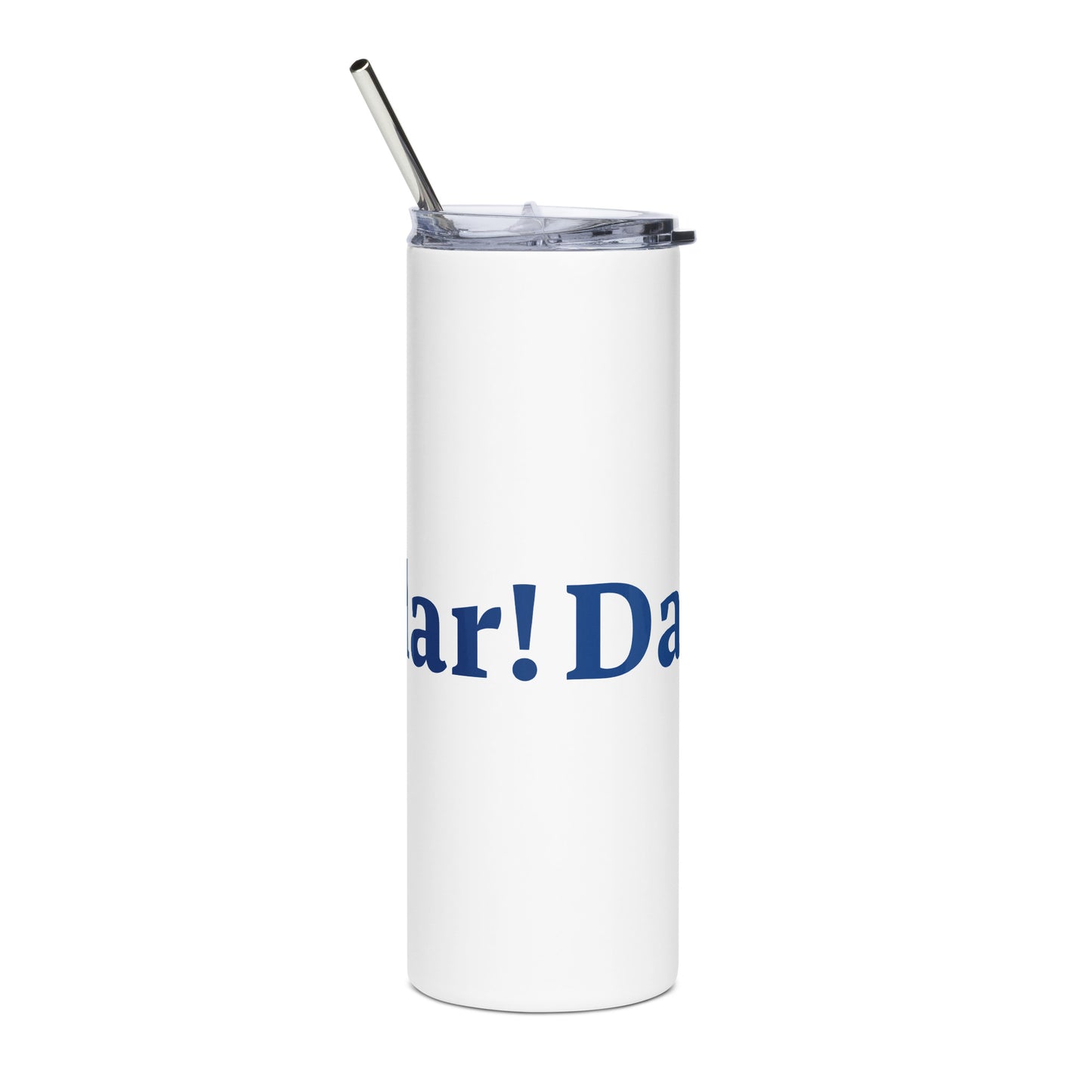 Dad-Tacular White/Blue Stainless Steel Tumbler