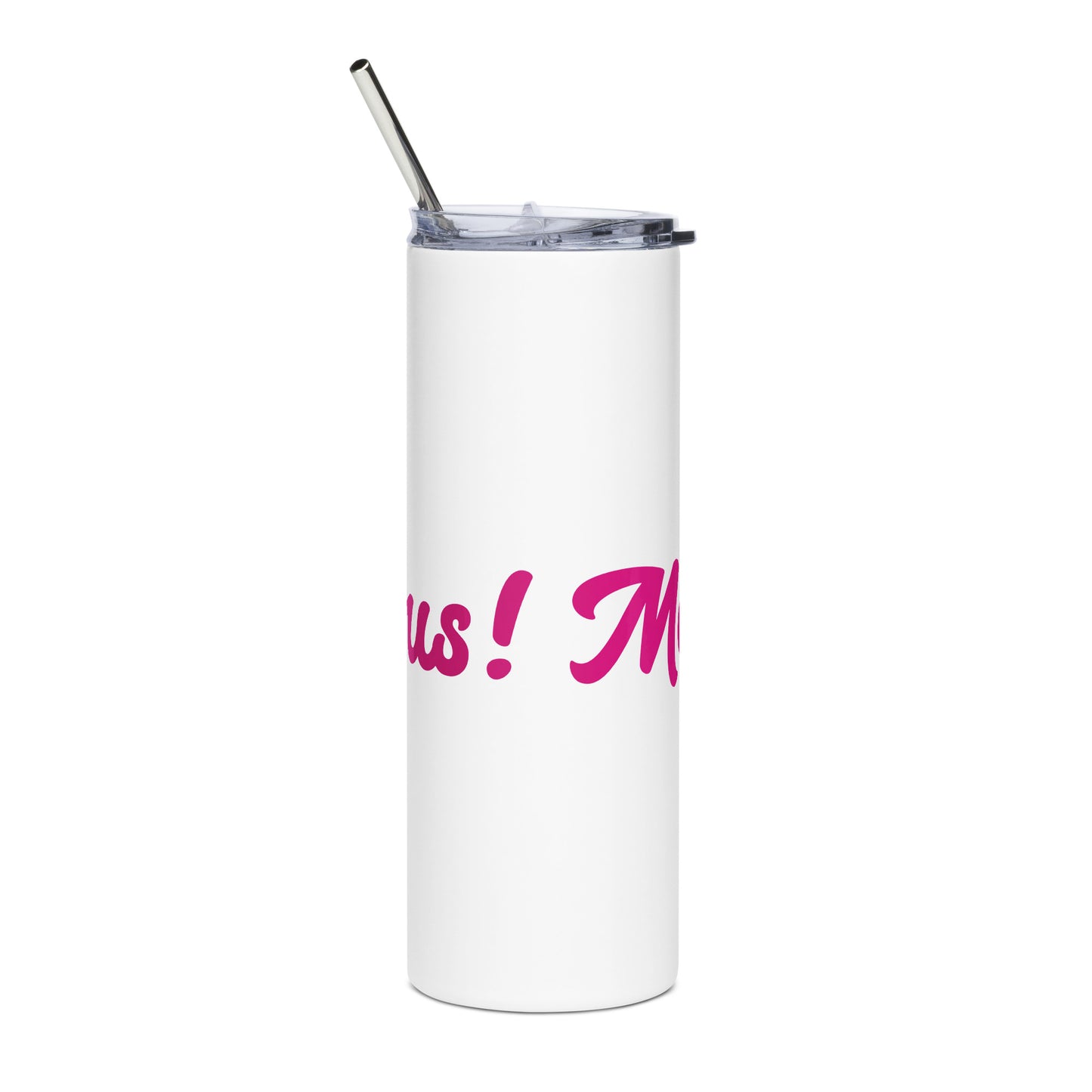 Mom-Bulous White/Pink Stainless Steel Tumbler
