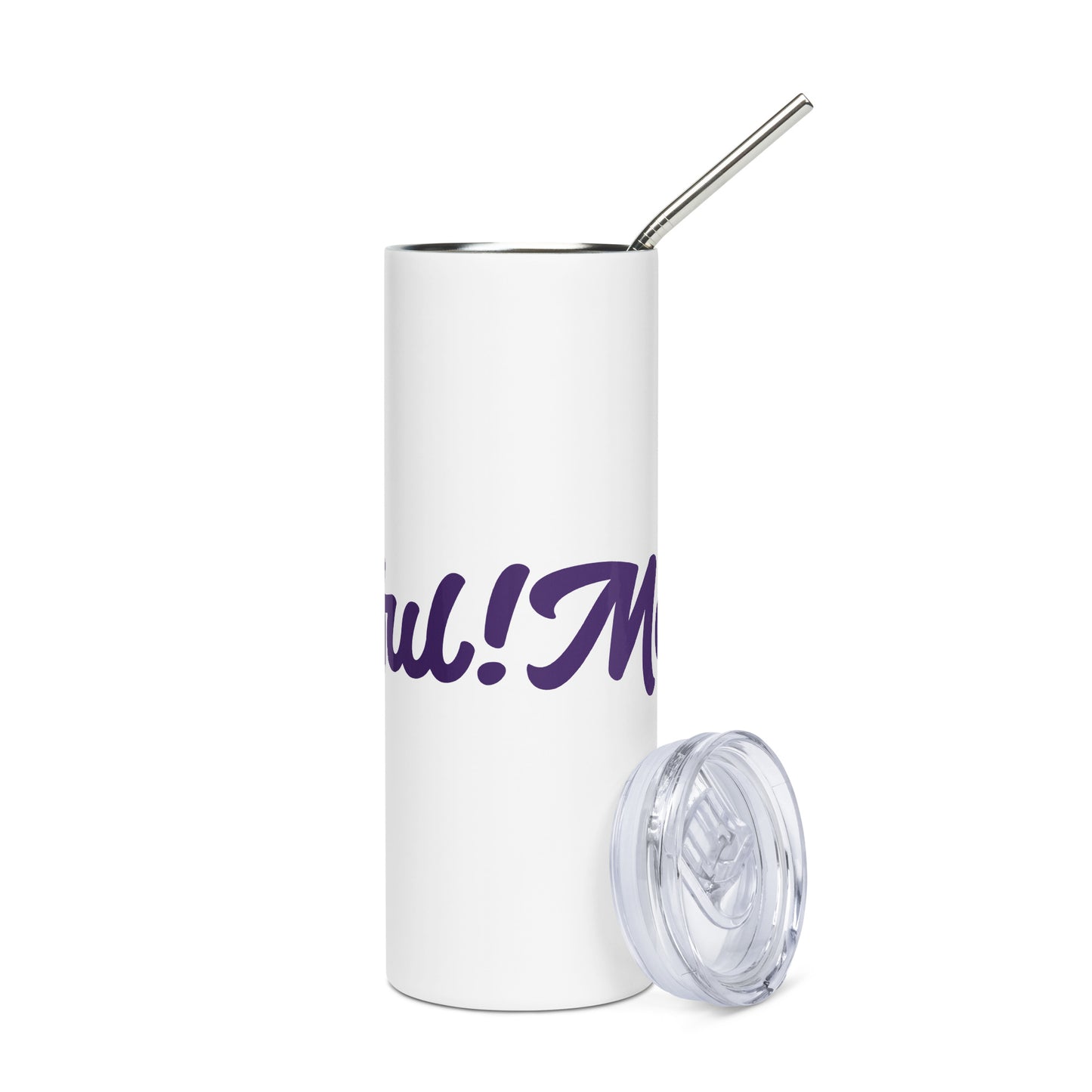 Mom-derful White/Purple Stainless Steel Tumbler
