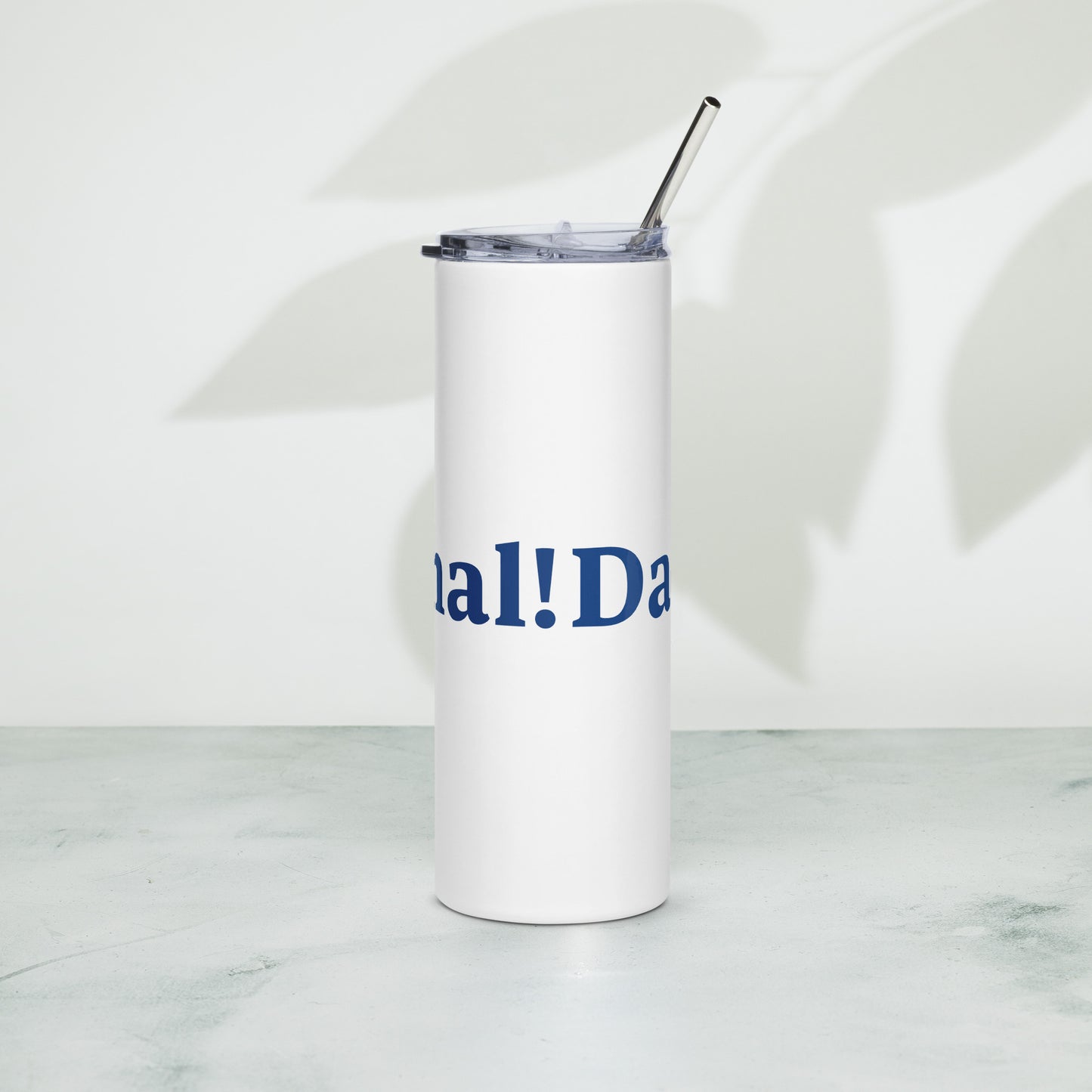 Dad-sational White/Blue Stainless Steel Tumbler