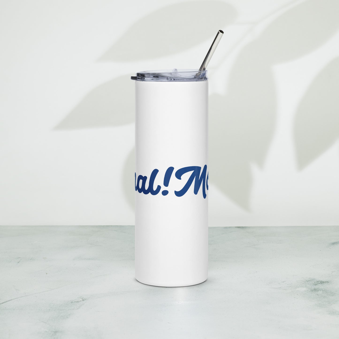 Mom-sational White/Blue Stainless Steel Tumbler