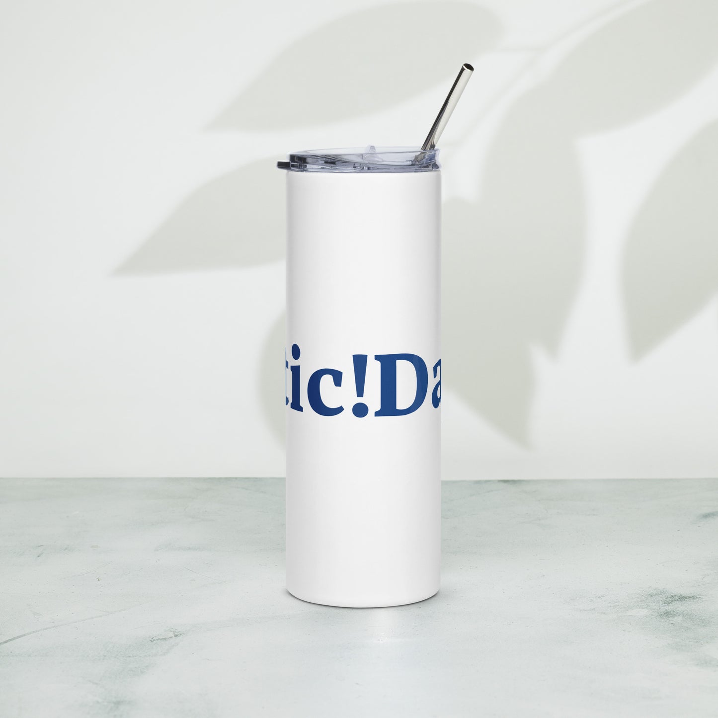 Dad-Tastic White/Blue Stainless Steel Tumbler