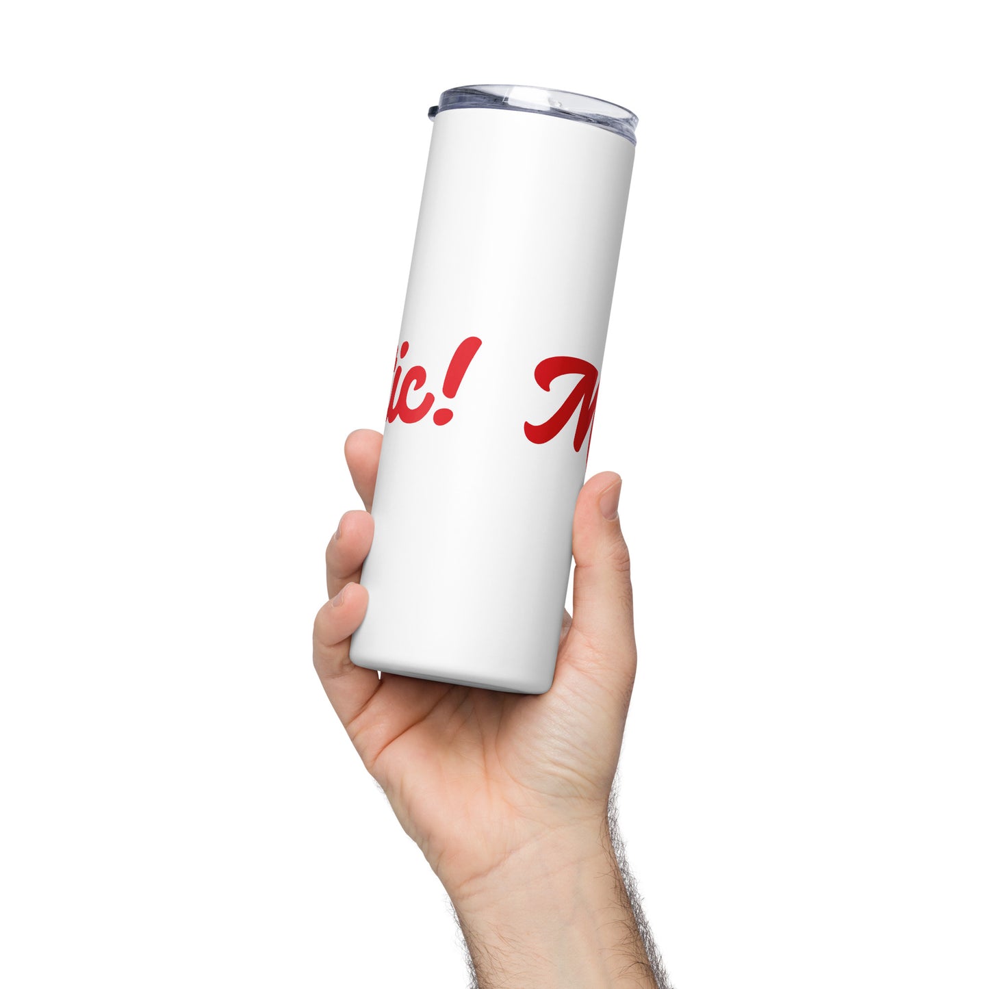 Mom-tastic White/Red Stainless Steel Tumbler