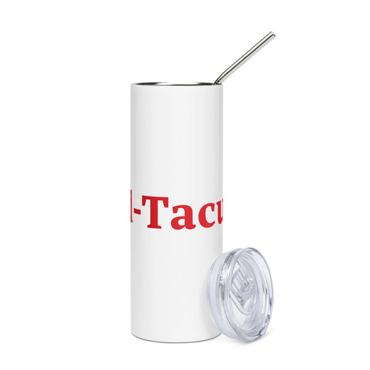 Dad-Tacular White/Red Stainless Steel Tumbler