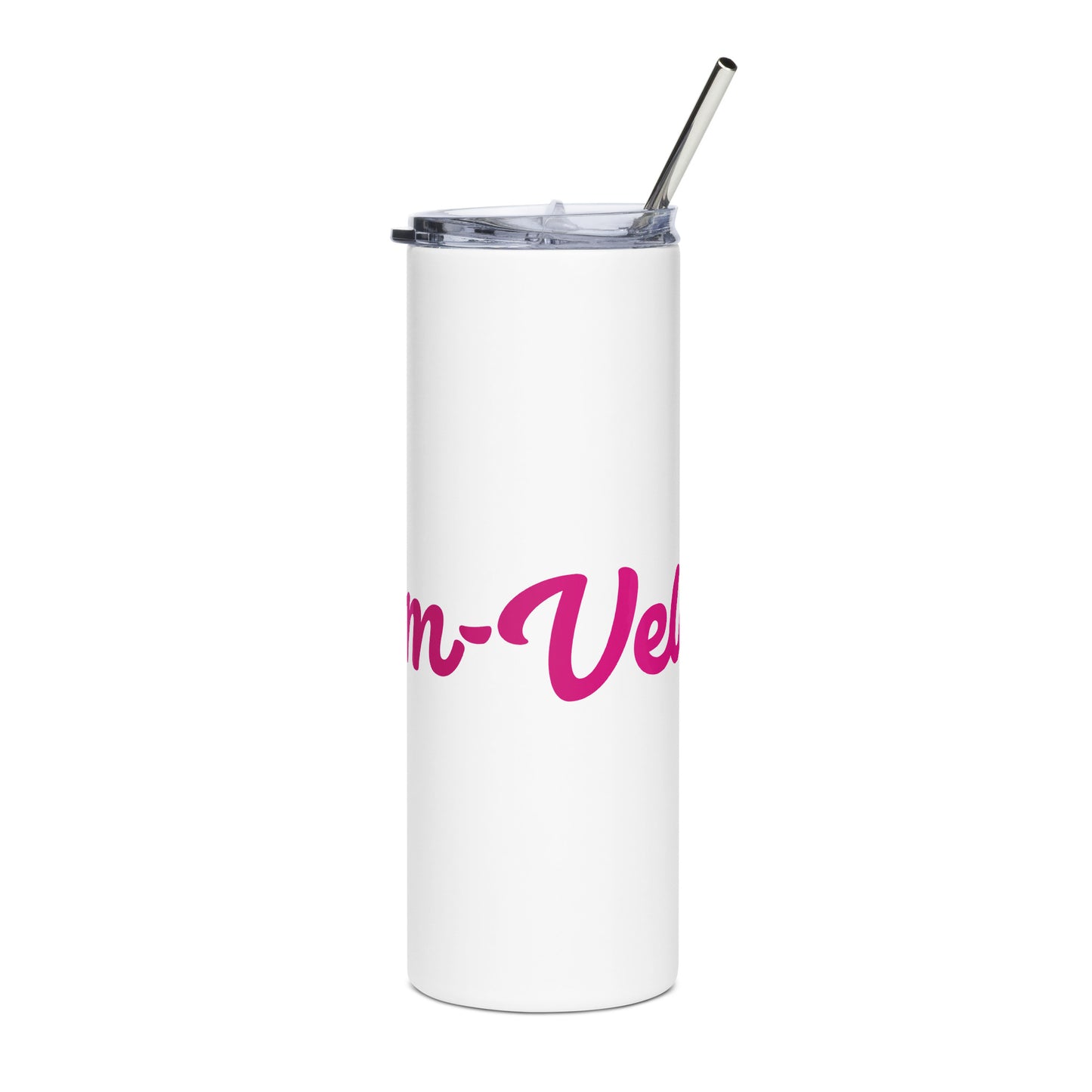 Mom-Velous White/Pink Stainless Steel Tumbler