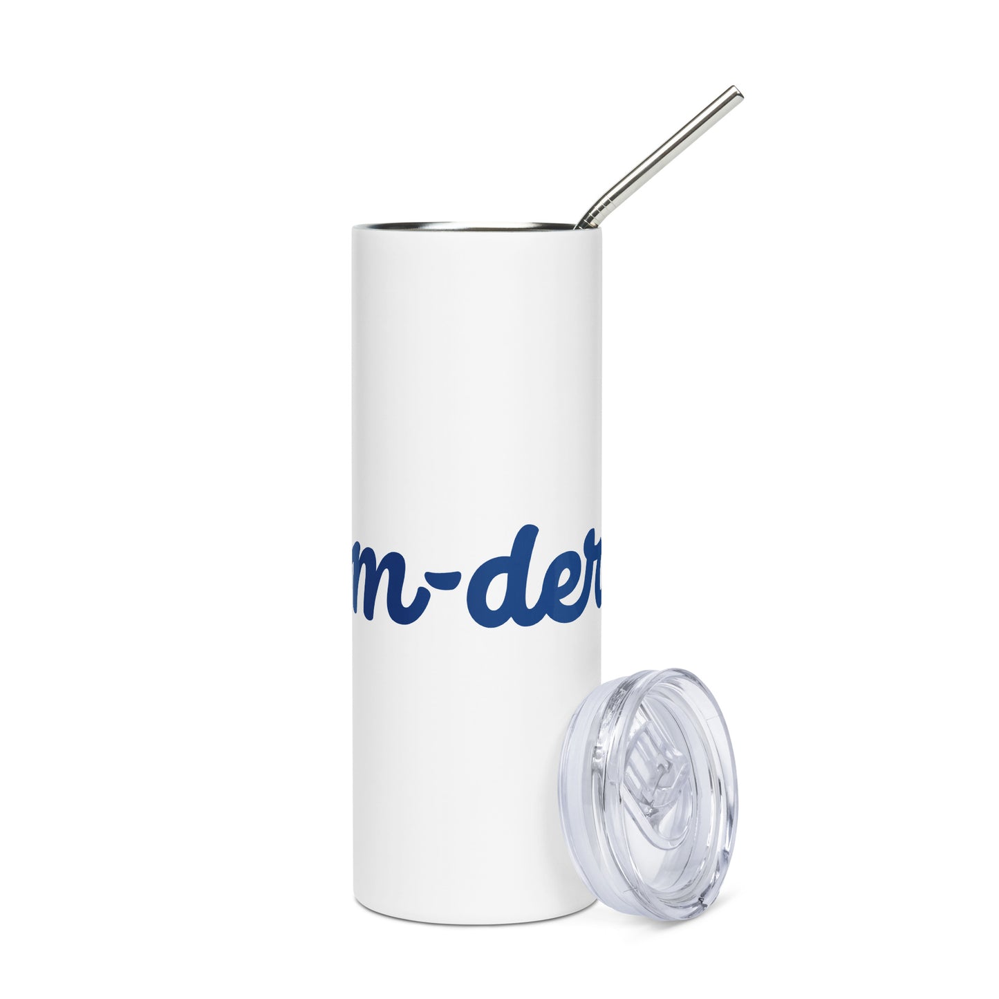 Mom-derful White/Blue Stainless Steel Tumbler