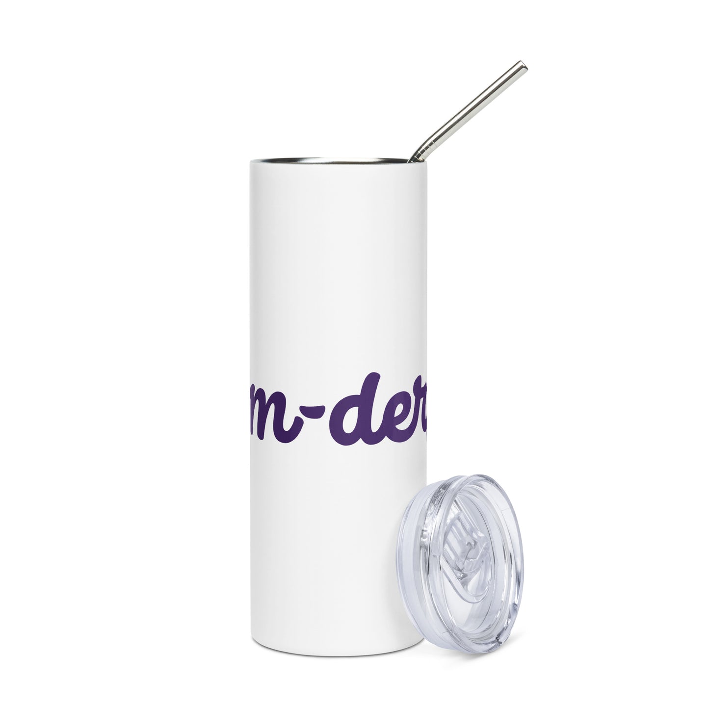 Mom-derful White/Purple Stainless Steel Tumbler