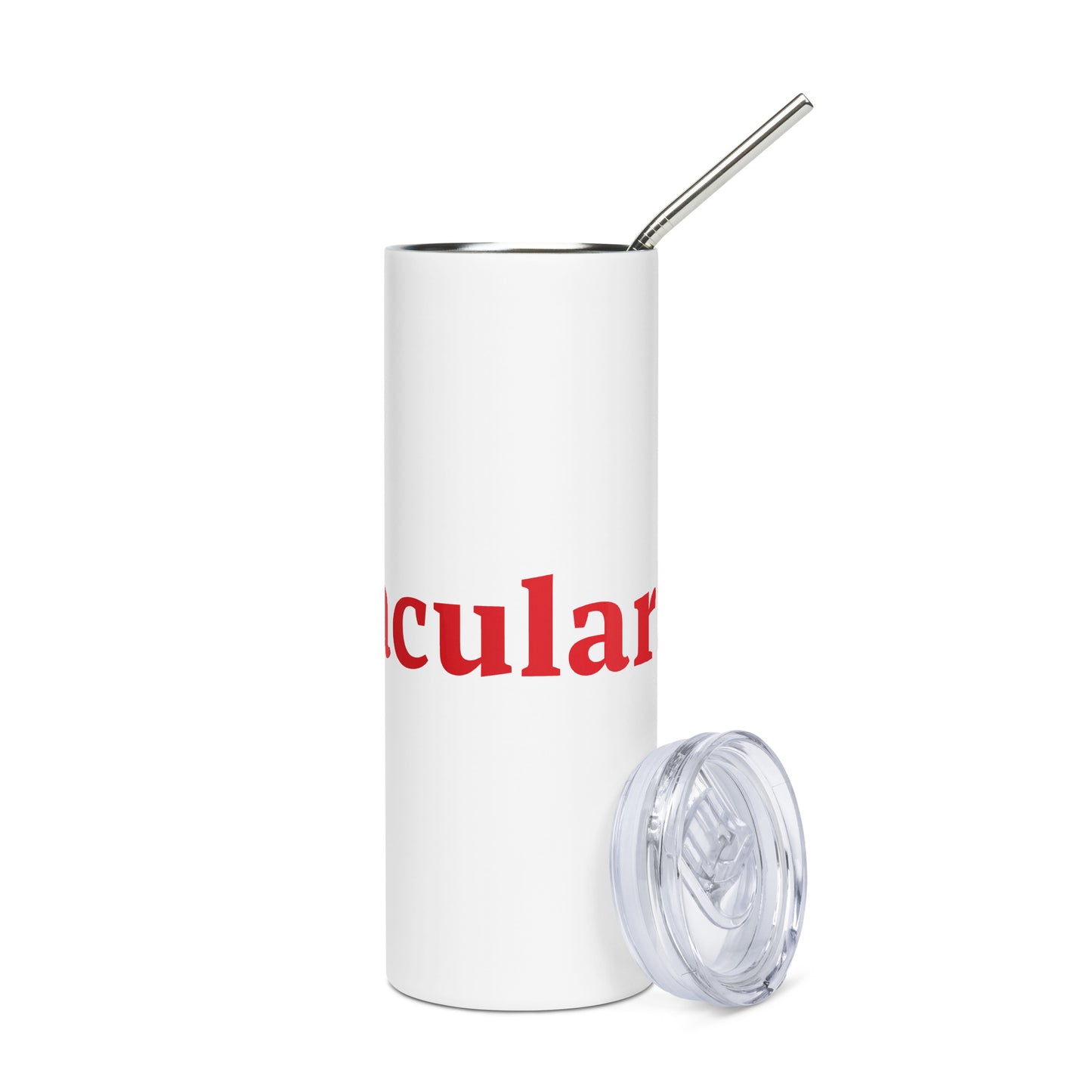 Dad-Tacular White/Red Stainless Steel Tumbler
