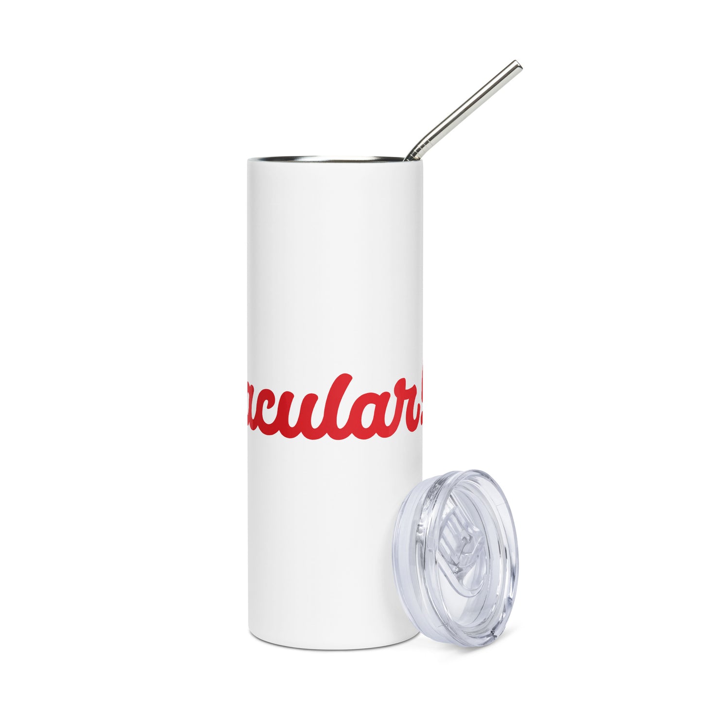 Mom-tacular White/Red Stainless Steel Tumbler