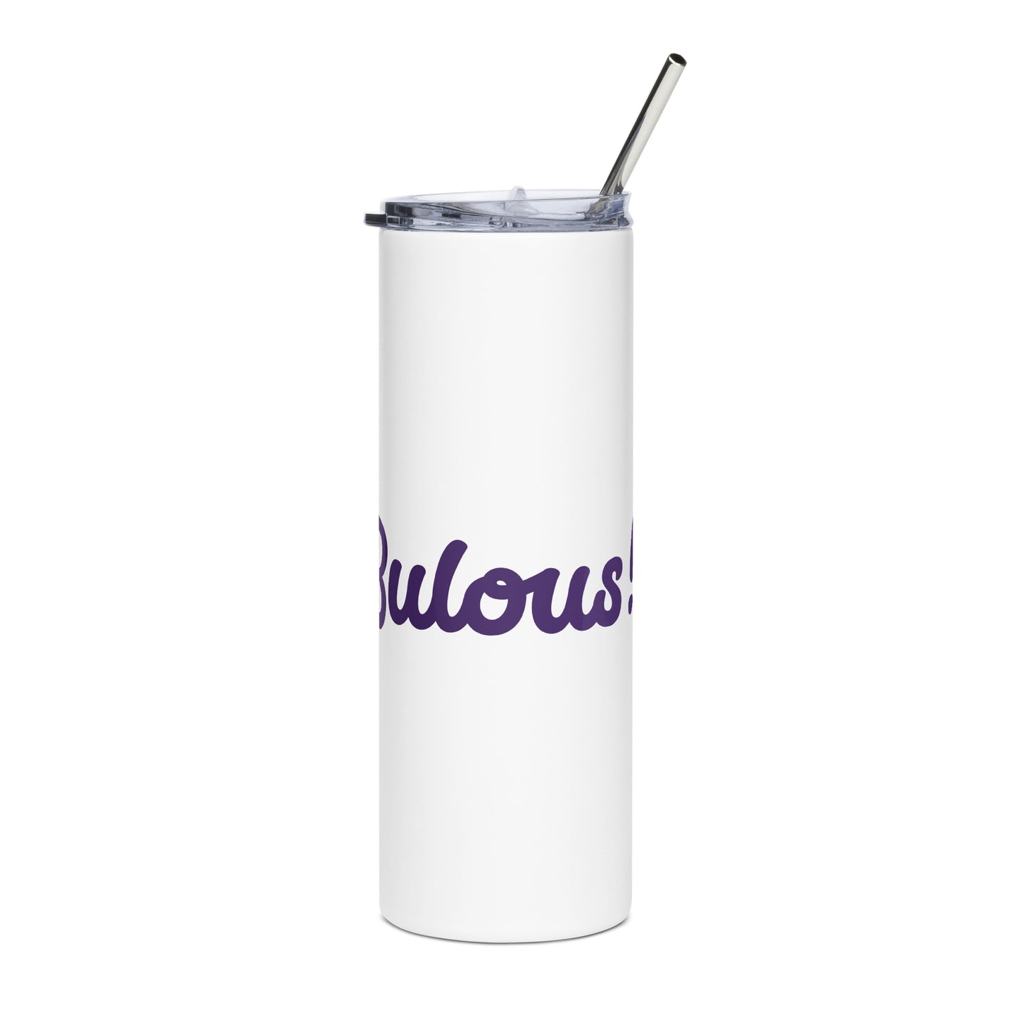 Mom-Bulous White/Purple Stainless Steel Tumbler
