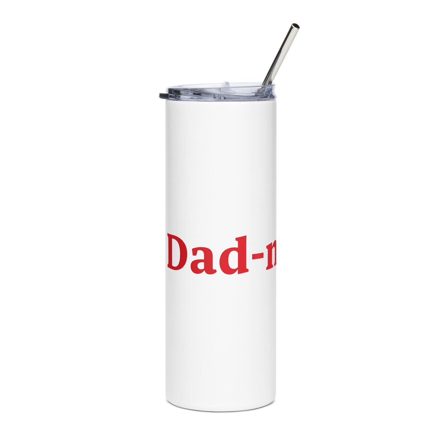 Dad-nificent White/Red Stainless Steel Tumbler