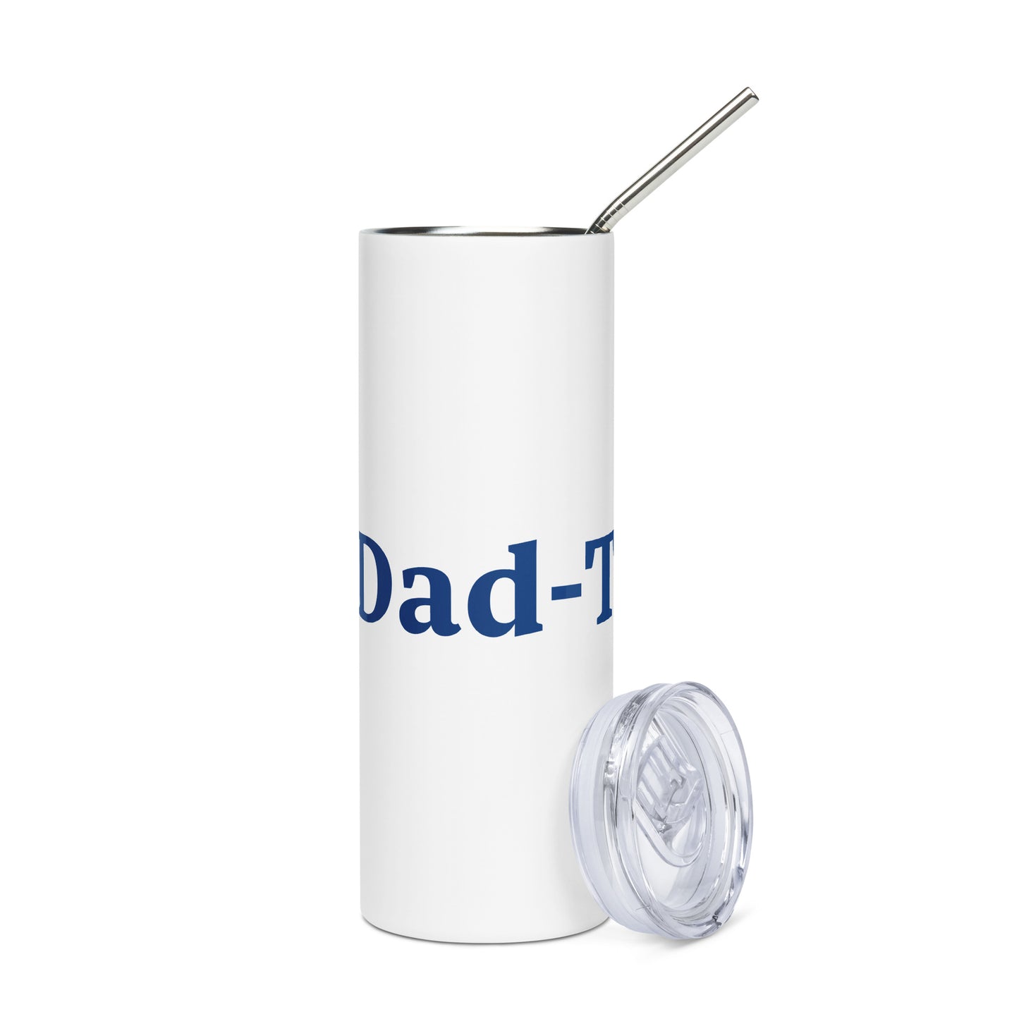 Dad-Tacular White/Blue Stainless Steel Tumbler
