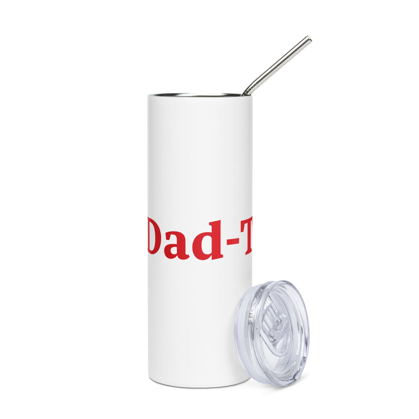 Dad-Tacular White/Red Stainless Steel Tumbler