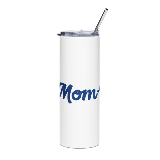 Mom-Velous White/Blue Stainless Steel Tumbler
