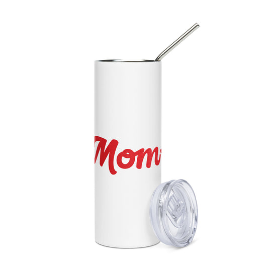Mom-derful White/Red Stainless Steel Tumbler