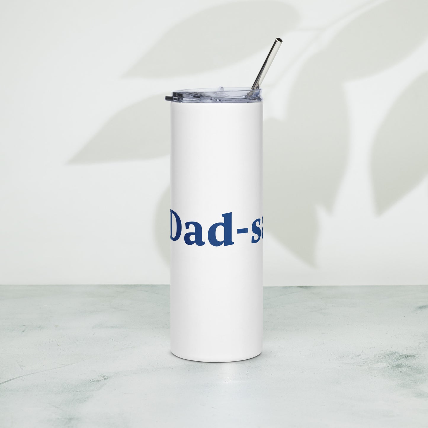 Dad-sational White/Blue Stainless Steel Tumbler