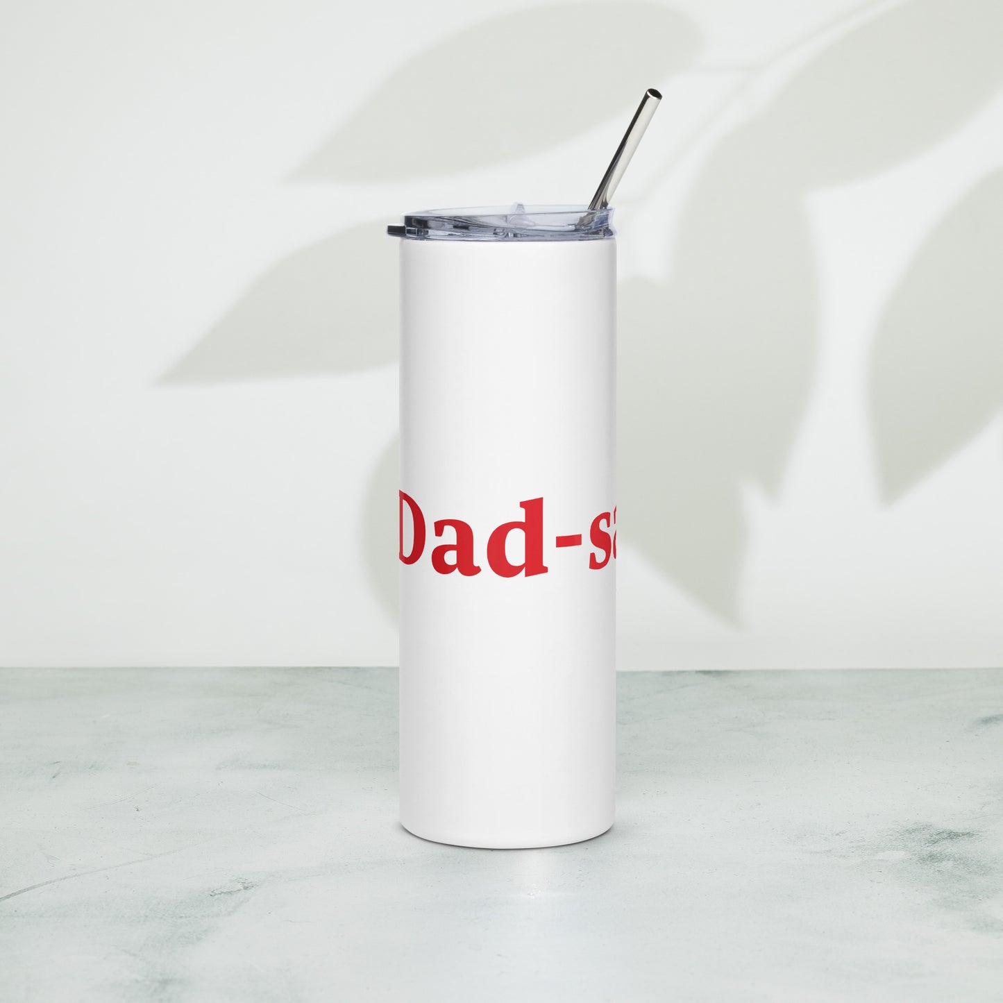 Dad-sational White/Red Stainless Steel Tumbler