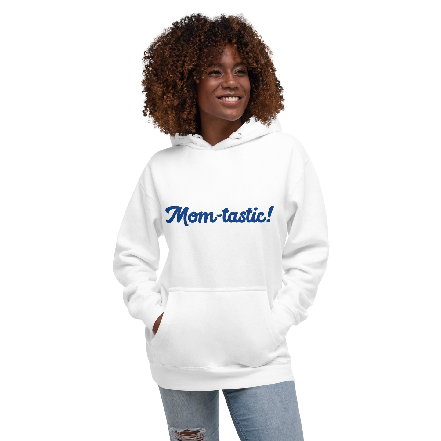 Mom-tastic White/Blue Premium Hoodie