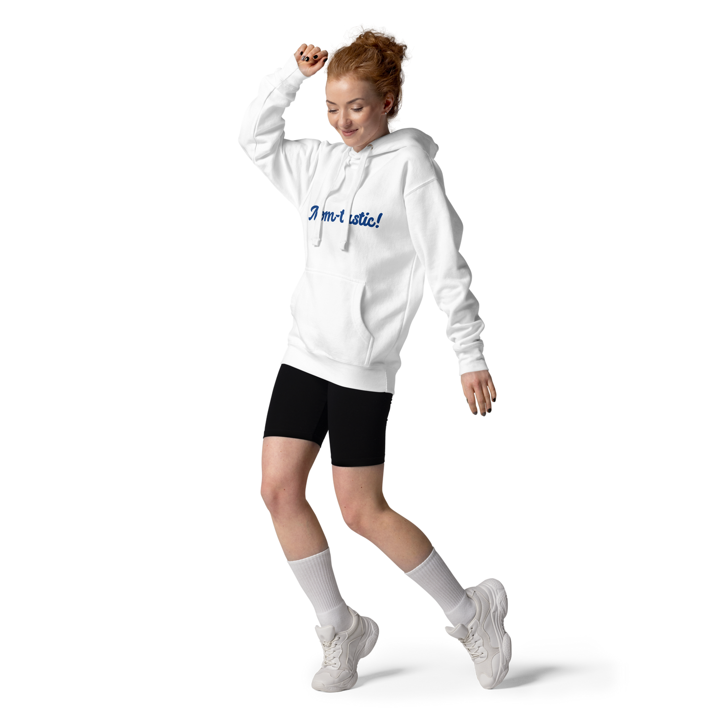 Mom-tastic White/Blue Premium Hoodie