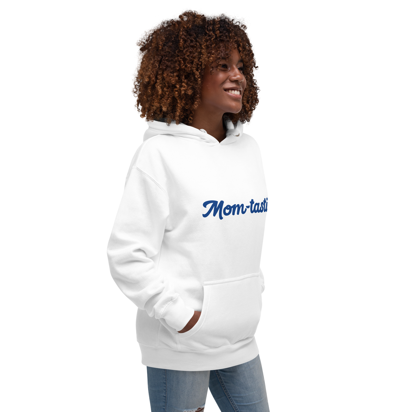 Mom-tastic White/Blue Premium Hoodie