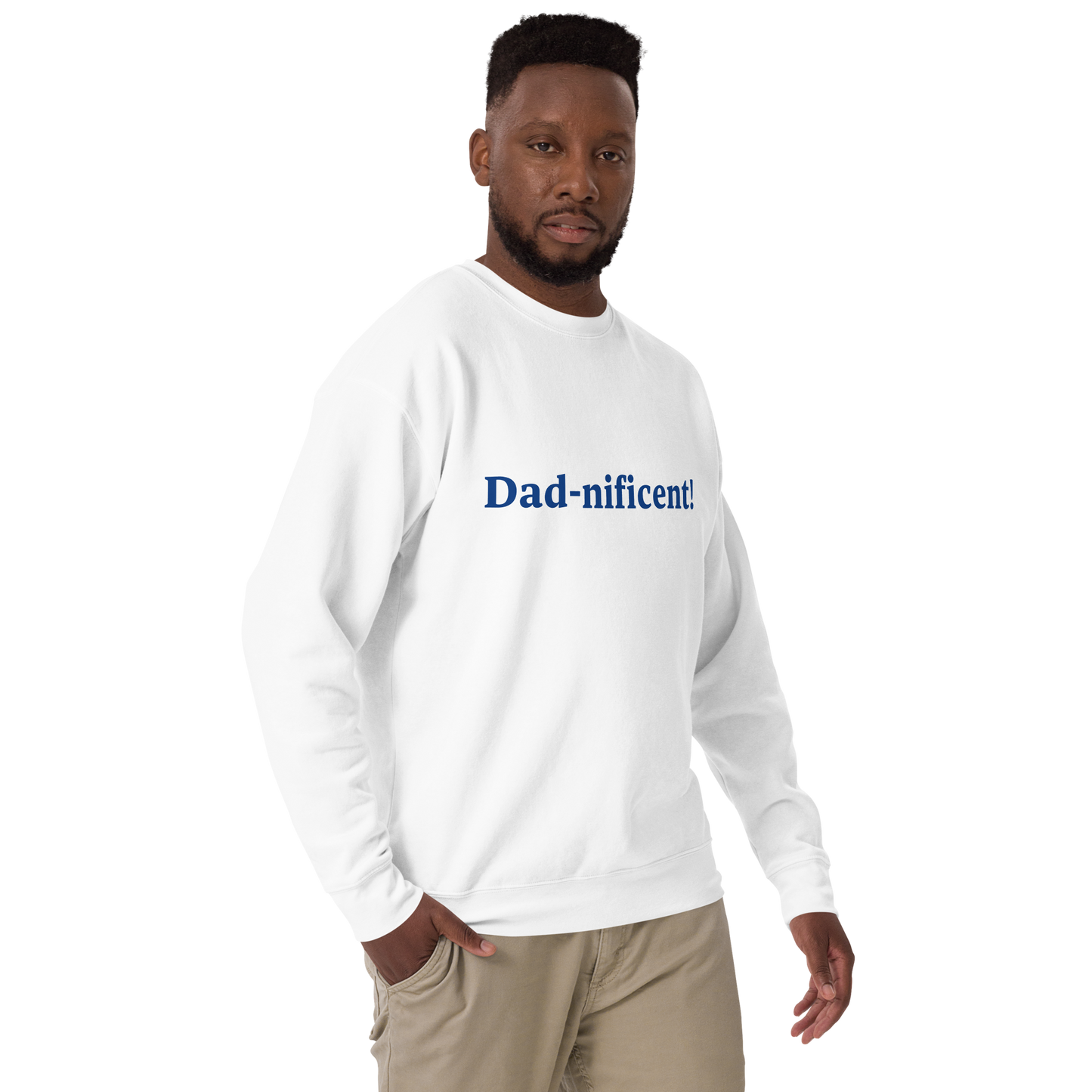 Dad-nificent White/Blue Premium Sweatshirt