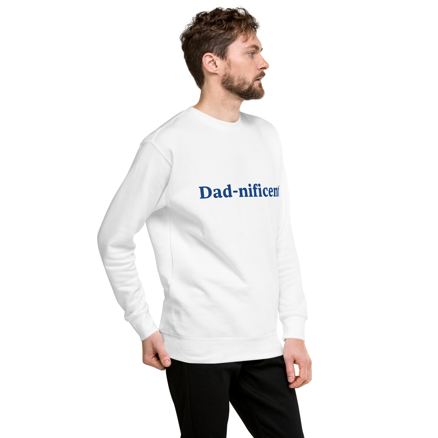 Dad-nificent White/Blue Premium Sweatshirt