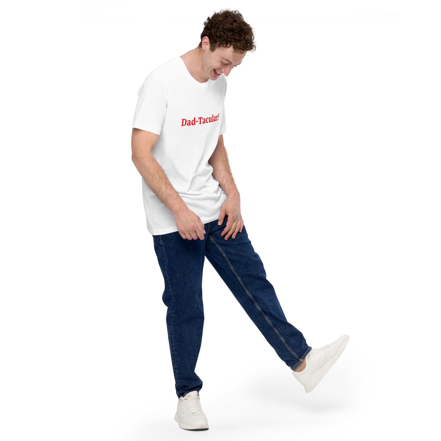 Dad-Tacular White/Red T-Shirt