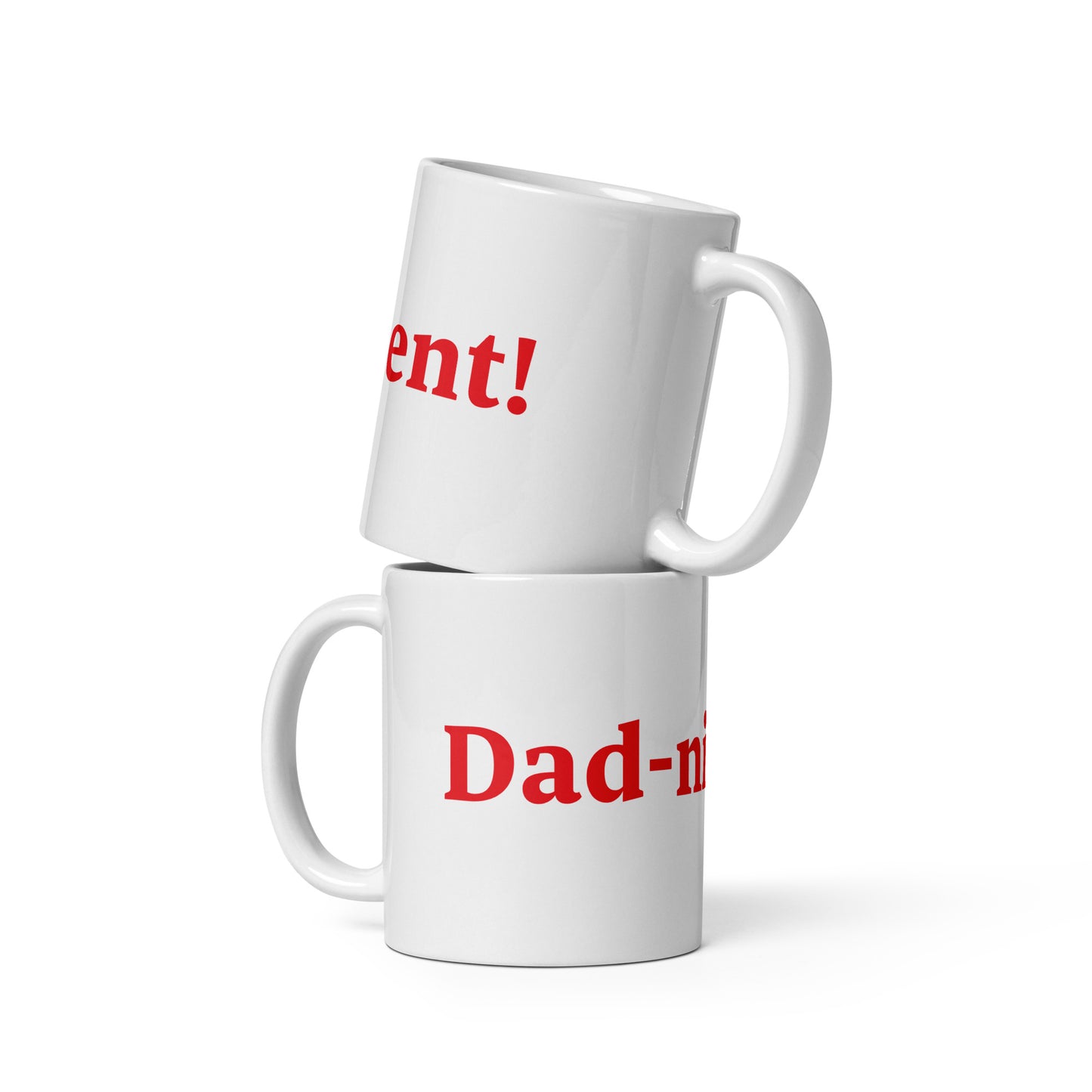 Dad-nificent White/Red Glossy Mug