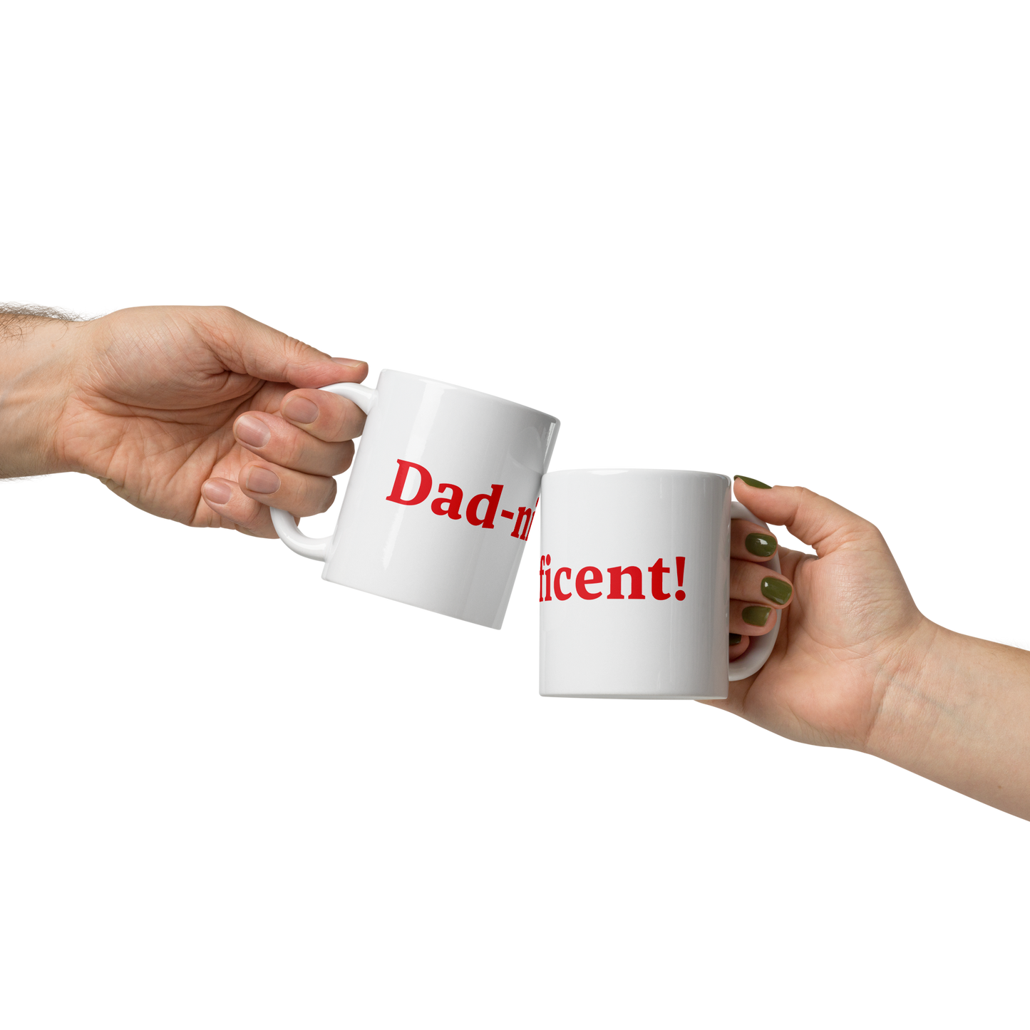 Dad-nificent White/Red Glossy Mug