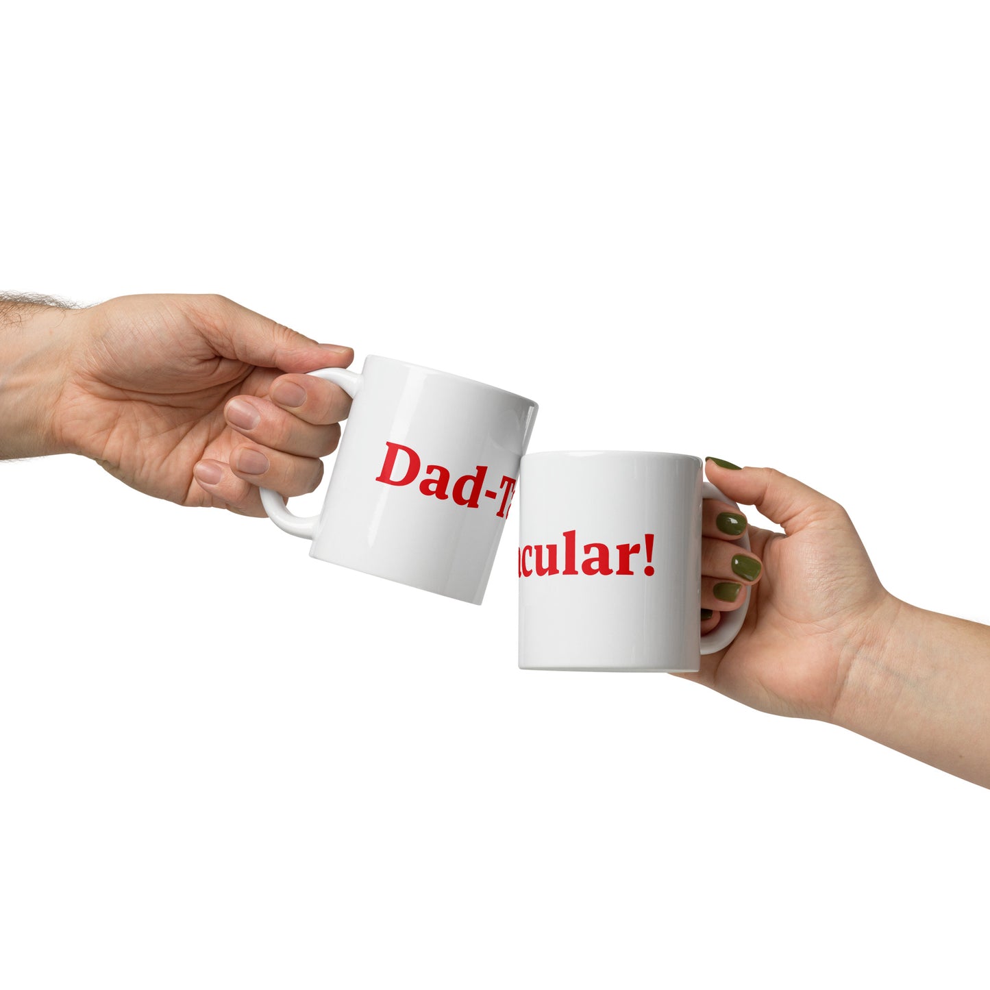 Dad-Tacular White/Red Glossy Mug